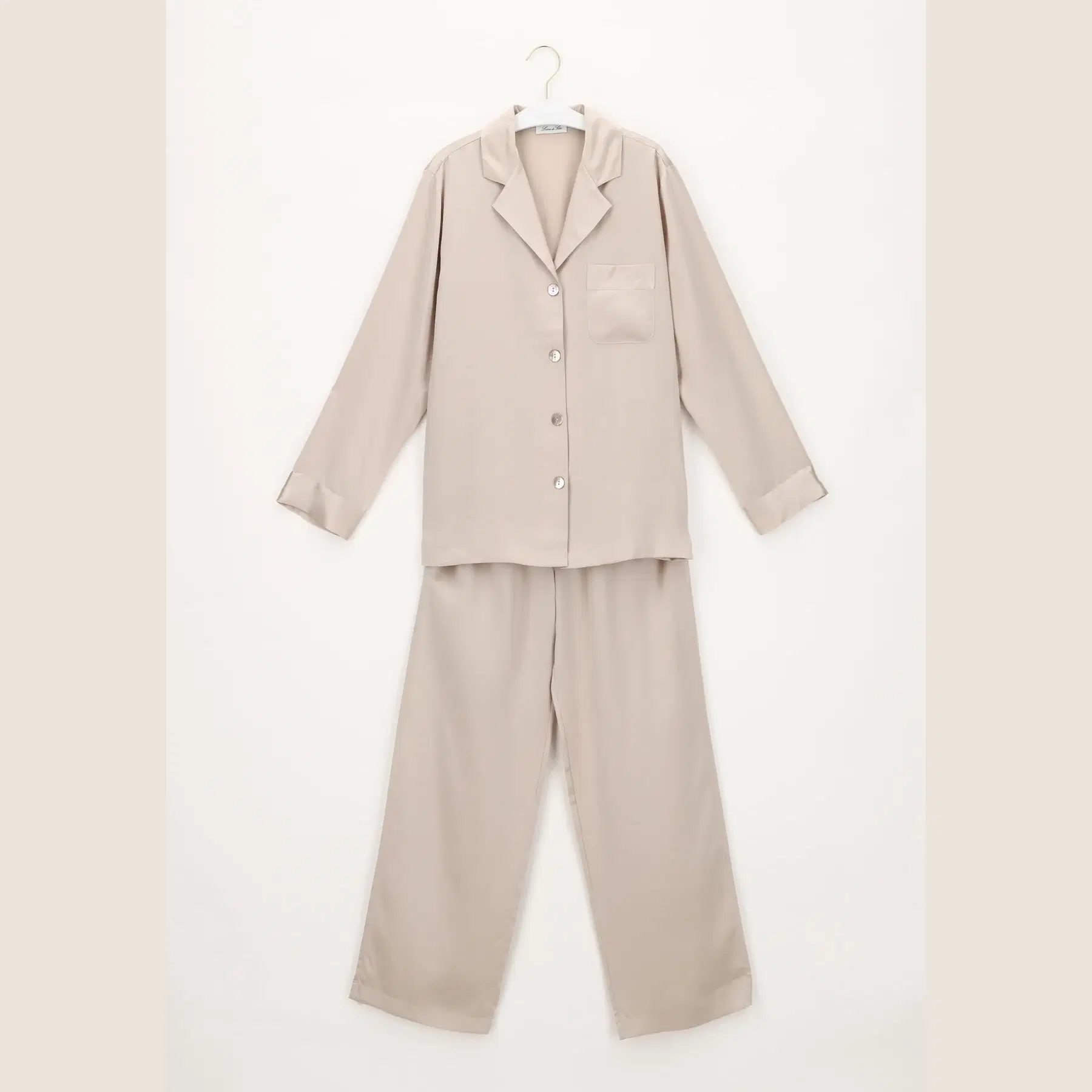 Luna di Seta Silk Pyjamas Champange