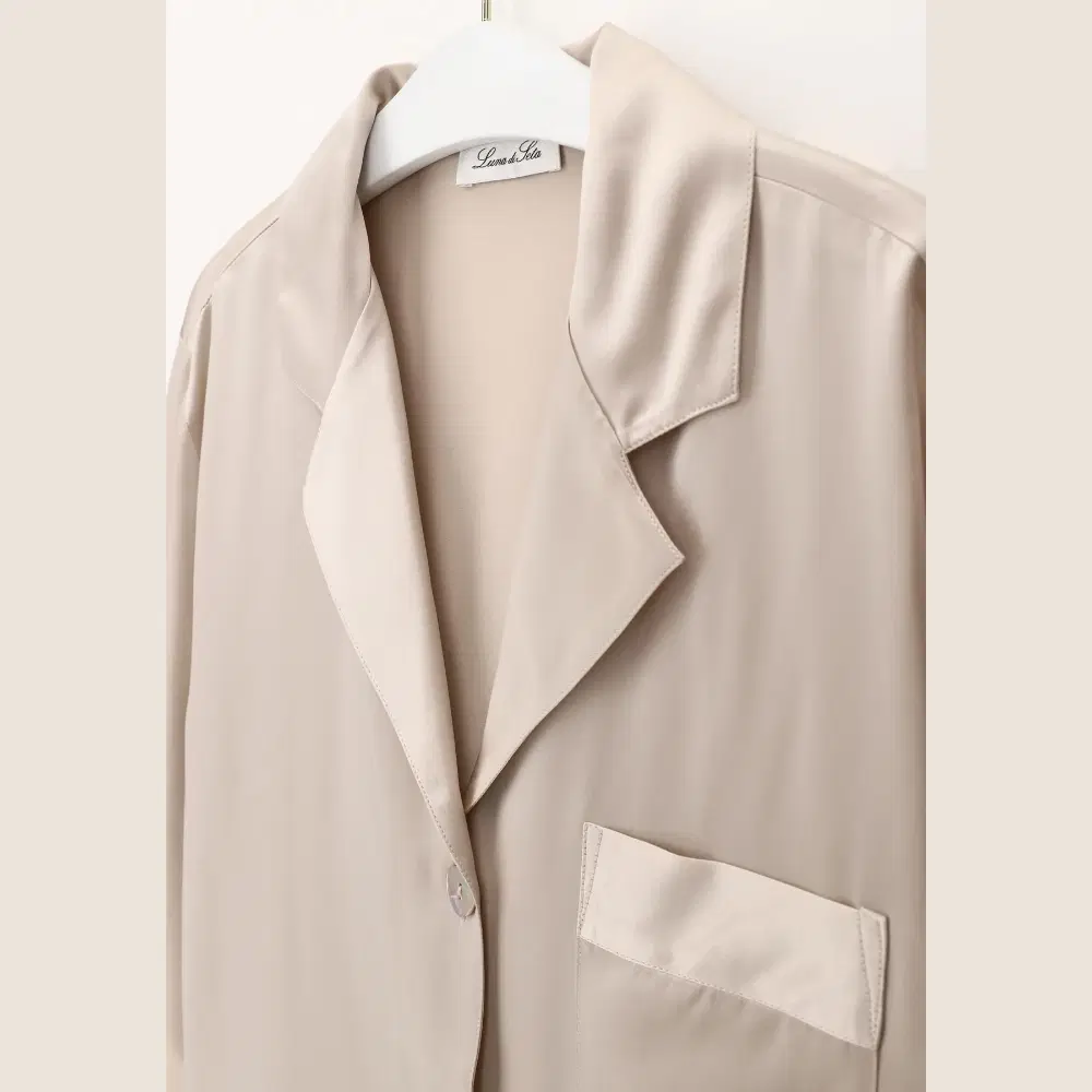 Luna di Seta Silk Pyjamas Champange